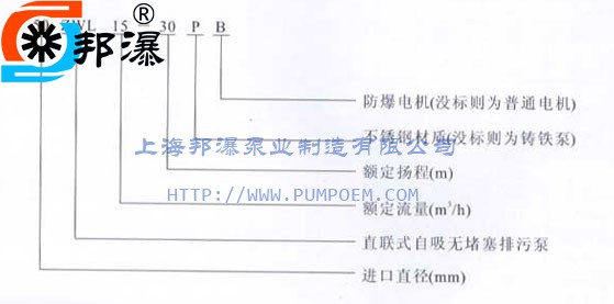 ZWL直聯(lián)式自吸排污泵型號定義